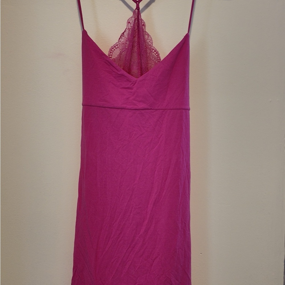 Victoria’s Secret Modal Lace Racerback Mini Slip Size M - Soft Cozy Minimal NWT - Picture 11 of 13